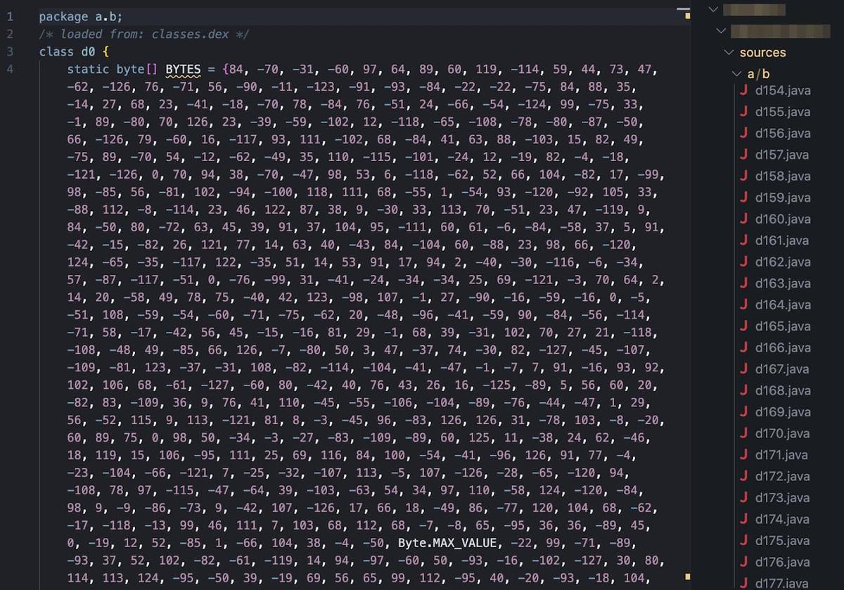 Figure 2. Heavily obfuscated code