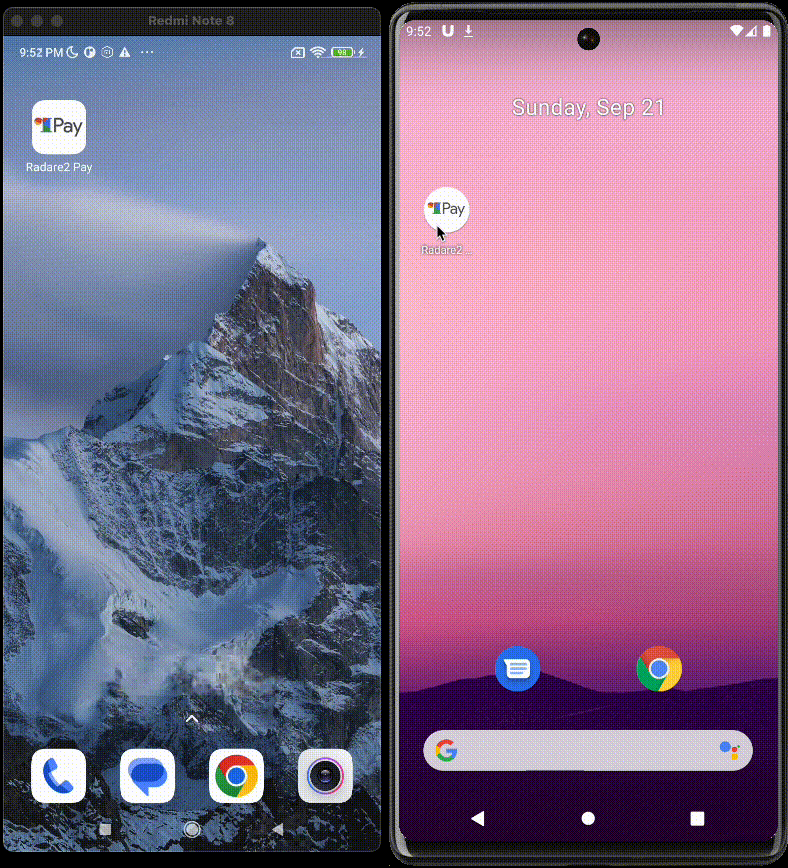Gif 1. Two different initial setups