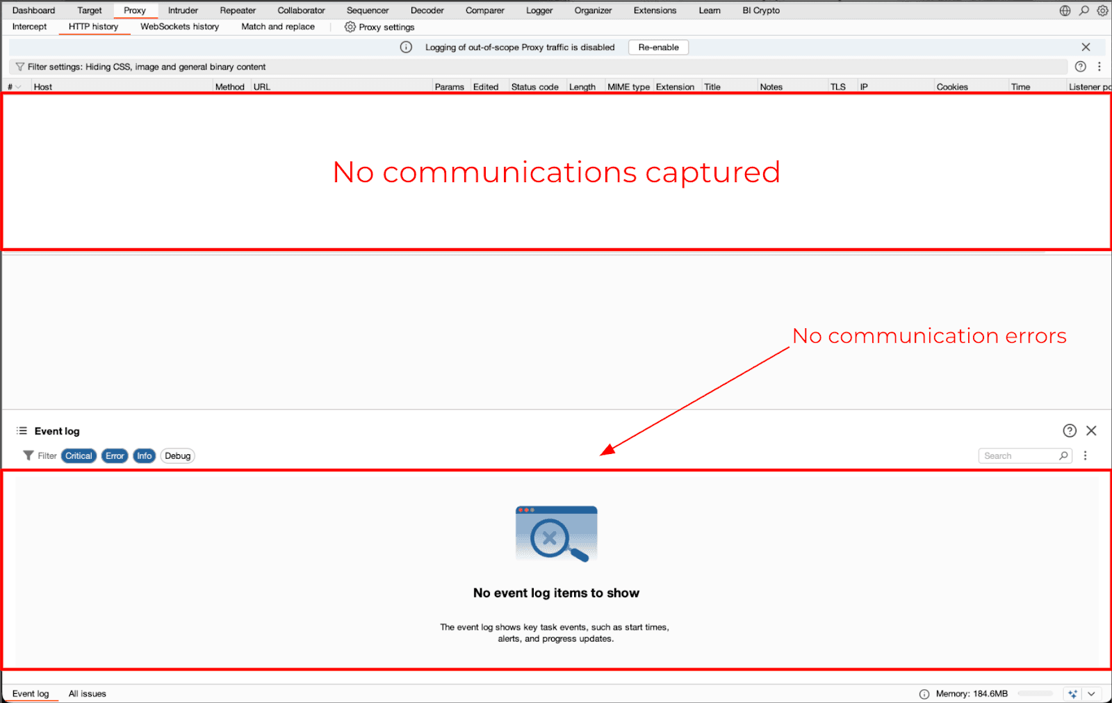 Burp capturing no network traffic
